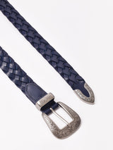 【4色展開】レザー メッシュ ウエスタンベルト