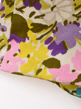 70's 花柄 切り替えデザイン ノースリーブ マキシワンピース