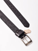 【2色展開】型押し レザーベルト