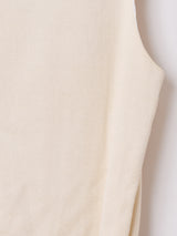 70's 花柄 切り替えデザイン ノースリーブ マキシワンピース