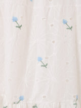 【2色展開】Meridian レース フラワー刺繍 スカート