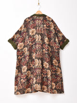 ゴブラン織り ドルマンスリーブ ロングコート