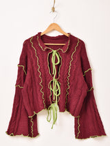 【3色展開】Meridian フレアスリーブ メロウ カーディガン