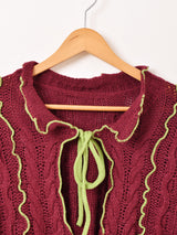 【3色展開】Meridian フレアスリーブ メロウ カーディガン