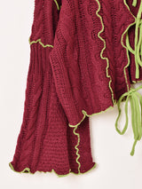 【3色展開】Meridian フレアスリーブ メロウ カーディガン