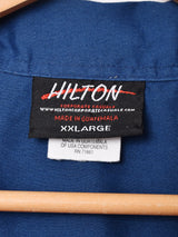 HILTON 刺繍 プリント ボウリングシャツ