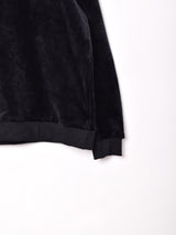 Backers ベロア 長袖 スウェットシャツ ブラック