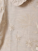 【3色展開】Emerald Motel フリルカラー 刺繍 半袖ブラウス