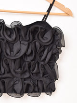 【3色展開】Meridian フリル レース ビスチェ