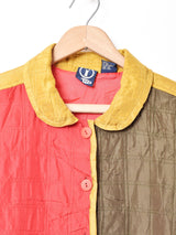 クレイジーパターン キルティング シルクジャケット