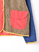 クレイジーパターン キルティング シルクジャケット