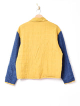 クレイジーパターン キルティング シルクジャケット