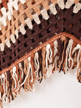 【2色展開】Elcamino フリンジ クロシェ ノースリーブ トップス