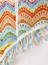 【2色展開】Elcamino クロシェ フリンジ トップス