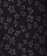 【2色展開】Meridian 半袖 クロップド フラワー ブラウス