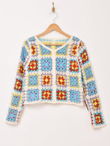 【2色展開】Elcamino グラニースクエア コットン カーディガン