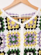 【2色展開】Elcamino グラニースクエア コットン カーディガン