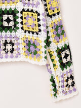 【2色展開】Elcamino グラニースクエア コットン カーディガン