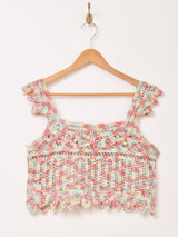 【3色展開】Elcamino マーブル コットンニット キャミソール