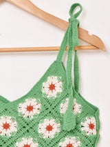 【2色展開】Meridian フラワー リボン キャミソール