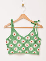 【2色展開】Meridian フラワー リボン キャミソール