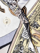 総柄 ドルマンスリーブ ダブルボタン デザインシャツ