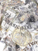 総柄 ドルマンスリーブ ダブルボタン デザインシャツ