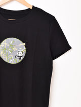 【2色展開】 オリエンタル パンダ 刺繍入り Tシャツ