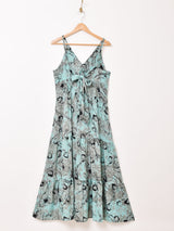 【4色展開】Emerald Motel 総柄 バックリボン キャミソールワンピース