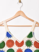 【2色展開】Elcamino サークルモチーフ クロシェキャミソール