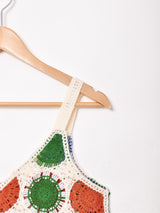 【2色展開】Elcamino サークルモチーフ クロシェキャミソール