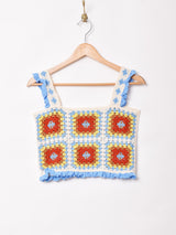 【2色展開】Meridian グラニースクエア フリルキャミソール