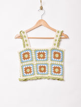 【2色展開】Meridian グラニースクエア フリルキャミソール