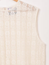 【2色展開】Emerald Motel ノースリーブ フラワー レースワンピース