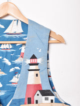 総柄 リバーシブル ベスト