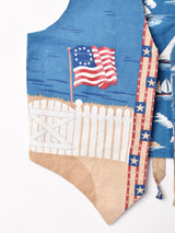 総柄 リバーシブル ベスト