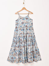 Emerald Motel マップ柄 ティアード キャミソールワンピース