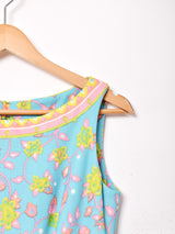 ペイズリー柄 切り替えデザイン マキシワンピース