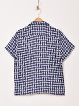 【2色展開】Emerald Motel モノグラム柄 半袖 オープンカラーシャツ