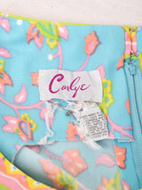 ペイズリー柄 切り替えデザイン マキシワンピース