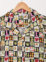 Emerald Motel ベジタブル柄 半袖 オープンカラーシャツ