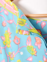 ペイズリー柄 切り替えデザイン マキシワンピース