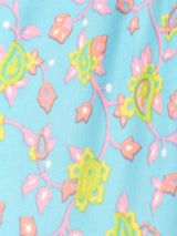 ペイズリー柄 切り替えデザイン マキシワンピース