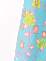 ペイズリー柄 切り替えデザイン マキシワンピース