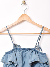 【2色展開】Elcamino デニムフリル キャミソール