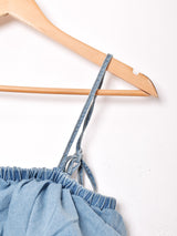 【2色展開】Elcamino デニムフリル キャミソール