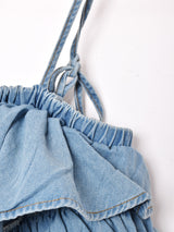 【2色展開】Elcamino デニムフリル キャミソール