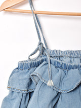 【2色展開】Elcamino デニムフリル キャミソール