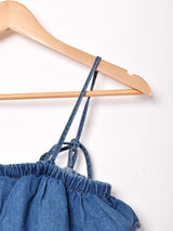 【2色展開】Elcamino デニムフリル キャミソール