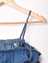 【2色展開】Elcamino デニムフリル キャミソール